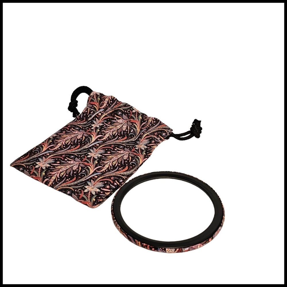Liberty London Compact Mirror Drawstring Pouch Travel Makeup Pocket Purse Floral